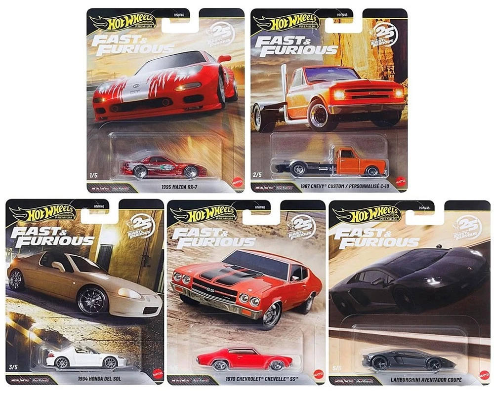 Hot Wheels Fast & Furious Cars Contemporary Manufacture Diecast