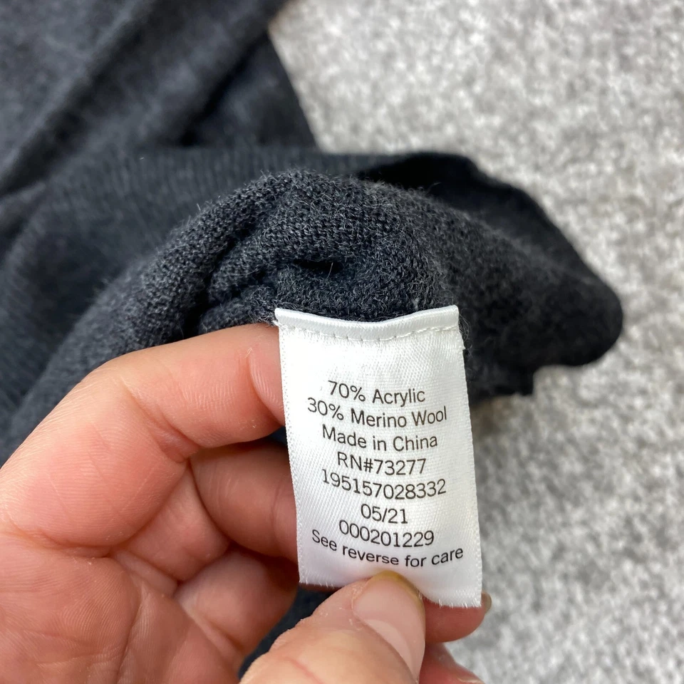 APT. Sudadera tejida pulóver 9 Seriously Soft para hombre talla XXL gris borgoña Foto 4 de 4