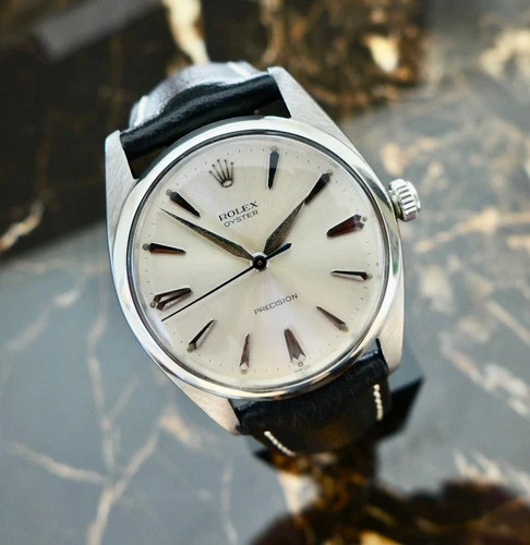 A RARE GENTS VINTAGE 1963 ROLEX OYSTER PRECISION "OVERSIZE" 36mm IN STEEL