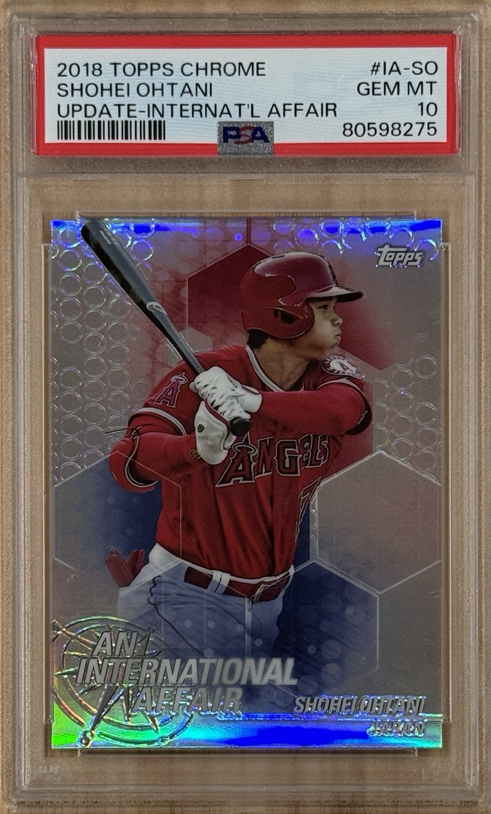 2018 Topps Chrome Update Shohei Ohtani An International Affair RC #IA-SO PSA 10