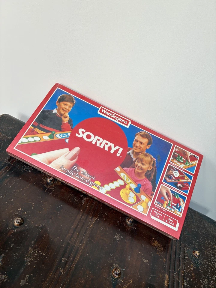 Vintage Sorry Board Game By Waddingtons Retro Family Game New still Sealed RARE - Image 4 of 4