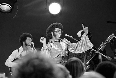 Sly Stone of the band Sly the Family Stone perform on TV October 1- Old Photo 1