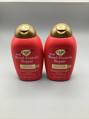 OGX Repair & Protect Bond Protein Repair Shampoo & Conditioner 13 fl oz-NEW!!!