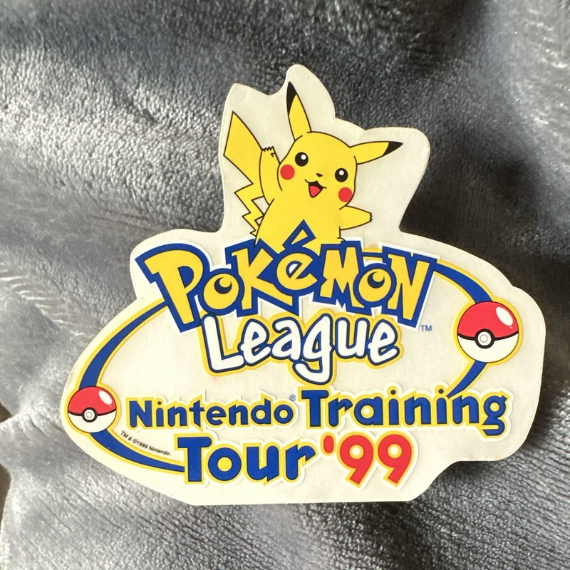 Nintendo Training Tour '99 Pokémon League Pikachu Promo Glossy Sticker