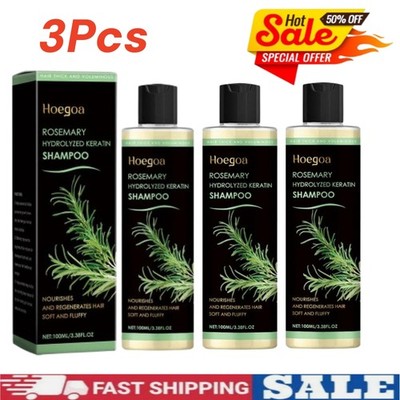 3X Organic-Rosemary Hair Growth Shampoo Unisex Hydrolyzed Keratin Shampoo 100 ml