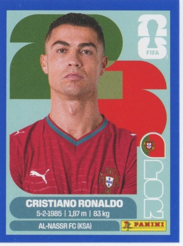 2026 Panini FIFA World Cup Stickers Blue #POR15 Cristiano Ronaldo Portugal