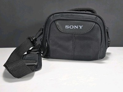 Sony Camera Case  LCS-VA15 Black Fabric Long Strap Padded Pockets 2011