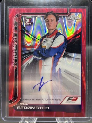 2025 Topps Chrome F1 CAC-STRO Noah Stromsted /5 Red 1st Auto Signature F3