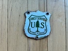Vintage Porcelain Forest Service Department Of Agriculture Sign