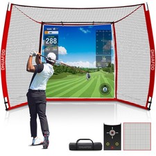 DHUAFDD Golf Simulator Cage - 10 x 8 FT Additional Sturdy Top Frame Design