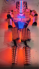 LED Robot Cosplay Glowing Costume Outfits Party Show Night Lights Clothing Suit