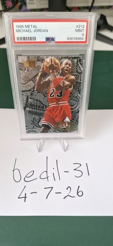 Michael Jordan PSA 9 Nuts & Bolts Fleer Metal 1995-96