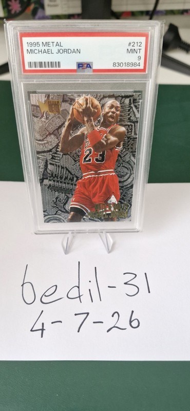 Michael Jordan PSA 9 Nuts & Bolts Fleer Metal 1995-96
