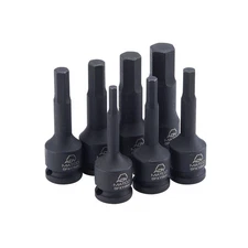 Matco Tools SBPMXY7V 7 Pc ADV 3/8" Drive Metric Hex Bit Socket Set w/ Rail