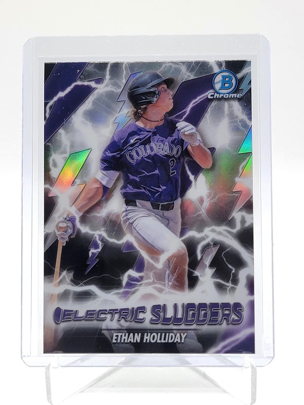 ETHAN HOLLIDAY 2026 BOWMAN CHROME ELECTRIC SLUGGERS REFRACTOR ROCKIES