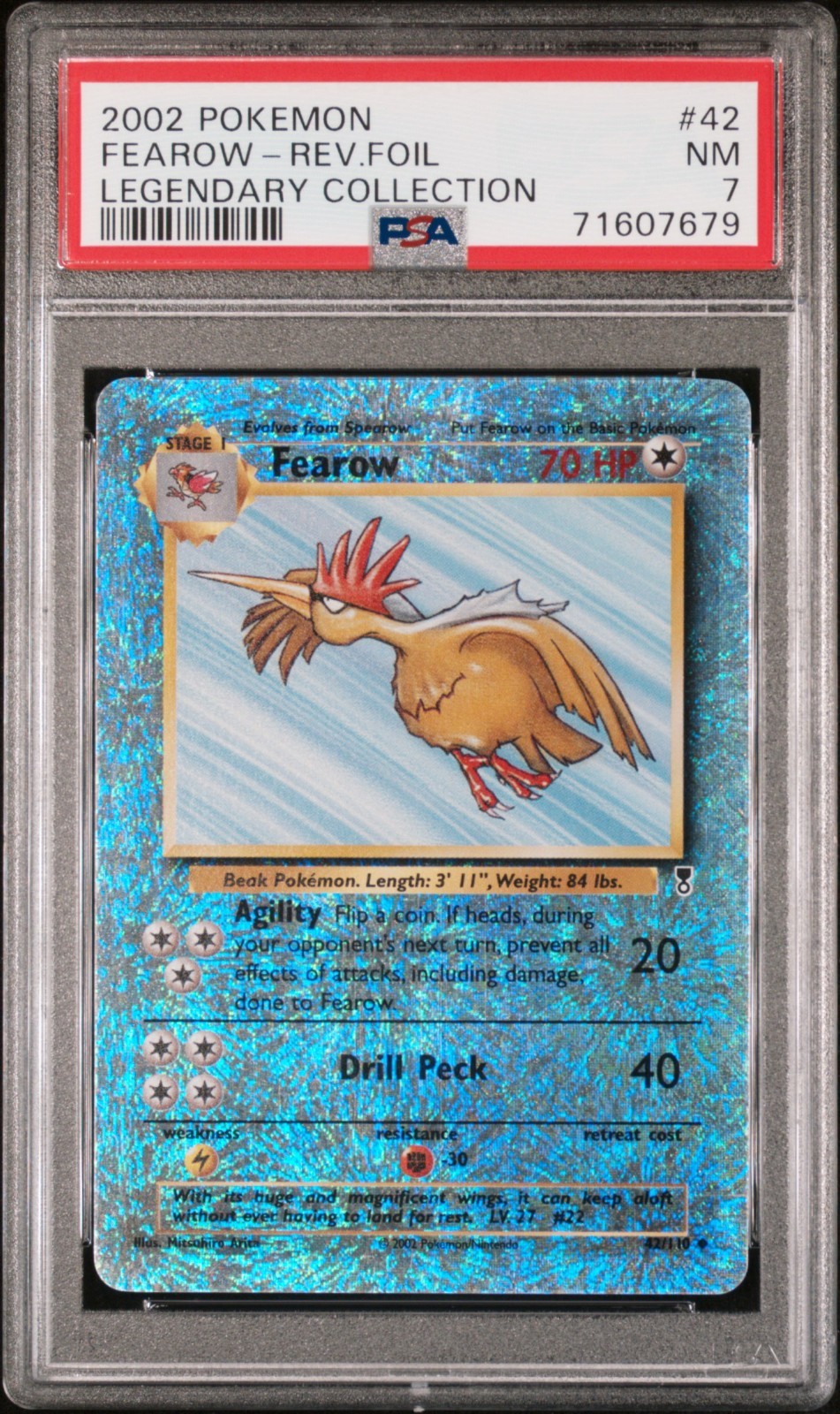 Pokemon Fearow Legendary Coll. Reverse Holo #42 PSA 7 NEAR MINT