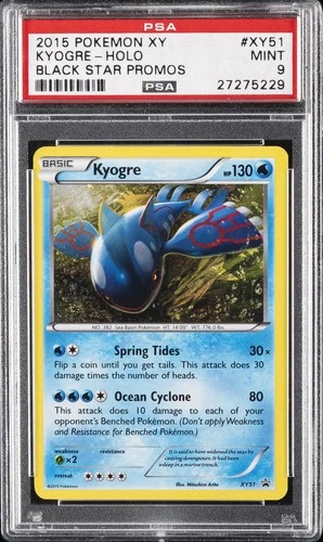 2015 POKEMON XY BLACK STAR PROMOS #XY51 KYOGRE-HOLO PSA 9