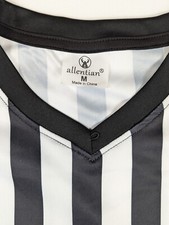 Referee Shirt. Medium Black And White Vertical Stripes