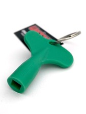 Wedgie Ergonomic Drum Key with Keychain  Green  1 pc