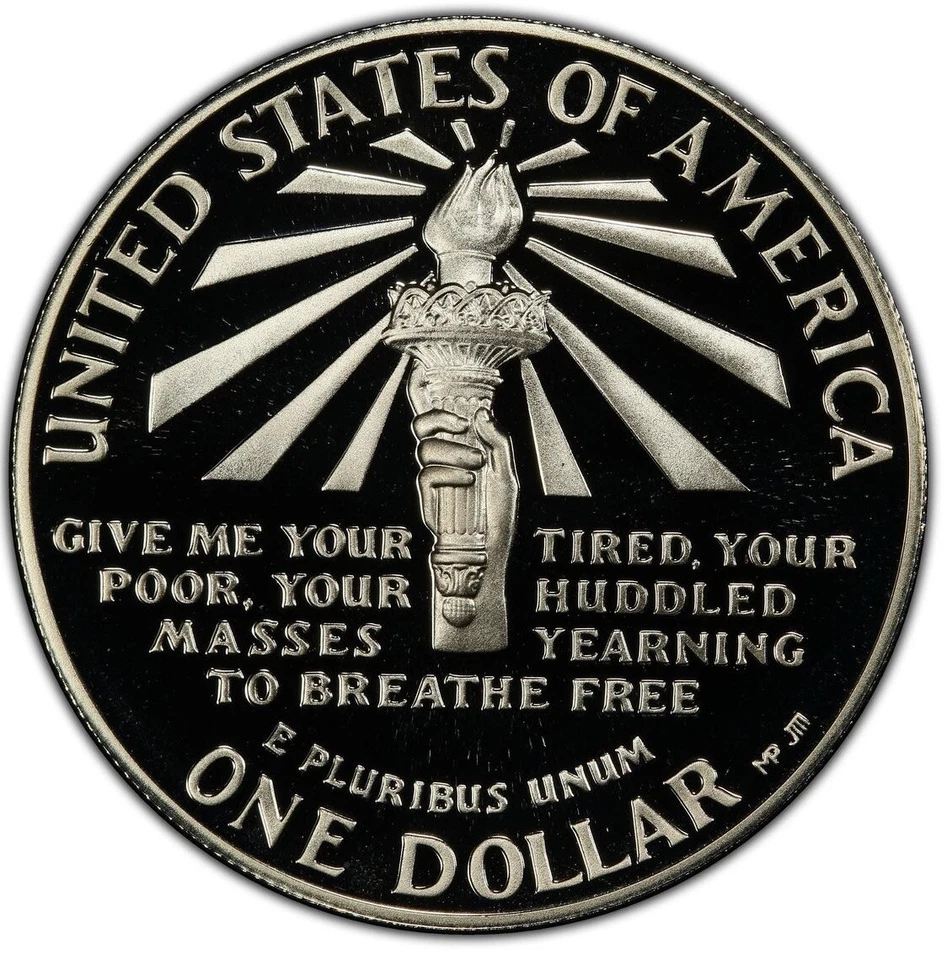 Commemorative Silver Dollar Proof 1986 S Ellis Island Uncirculated $1 Coin - Image 4 of 4