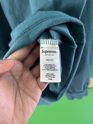 Supreme stars collar long sleeve aqua size M | eBay