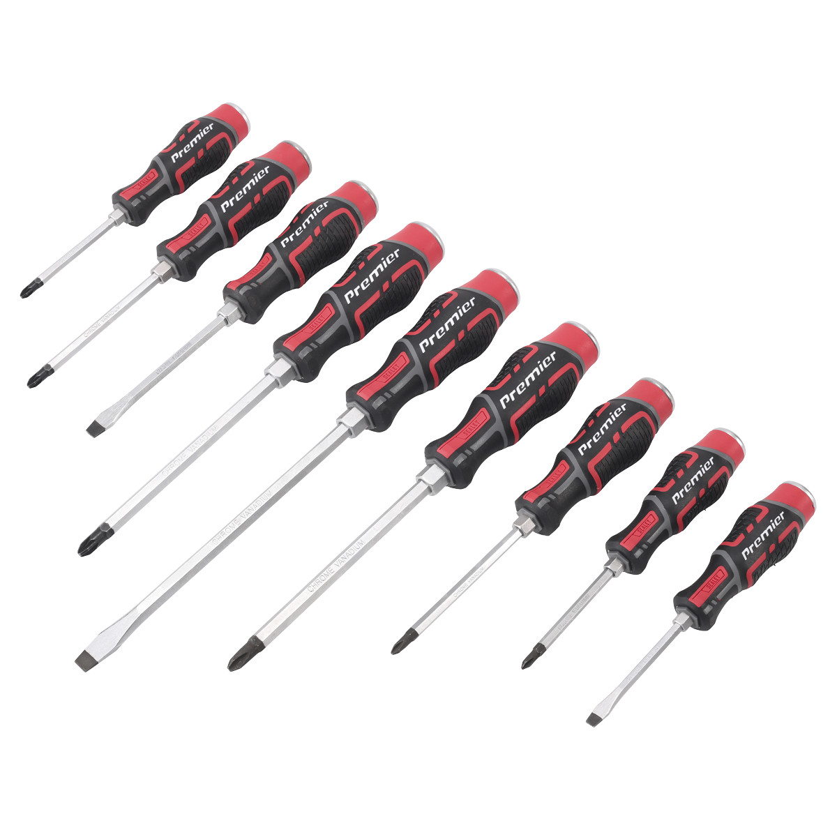 Sealey Premier Range AK4941 Hammer Thru Assorted Screwdriver Set 9pc