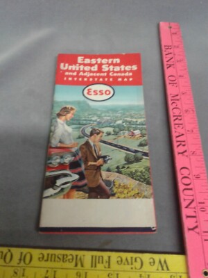 VINTAGE ESSO EASTERN UNITED STATES ROAD MAP (1959)