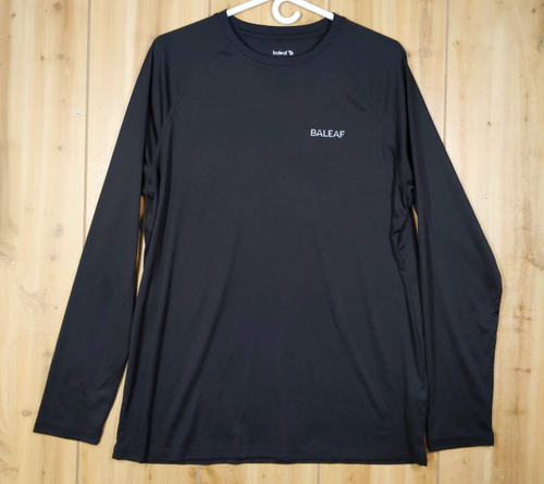 BALEAF Sun Protection Shirt Mens Large SPF UPF 50+ Long Sleeve Rash Guard Black - Picture 7 of 10