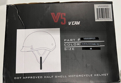 Vcan Sports V5 Gloss Black/Scramble Red (Medium)