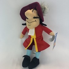 Disney Toy Factory Captain Hook Plush Stuffed Doll Peter Pan Villain Pirate