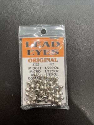 Wapsi Fly Tying Fly Fishing Lead Eyes Original Large Plt Nickel 1/20 8/32  New 