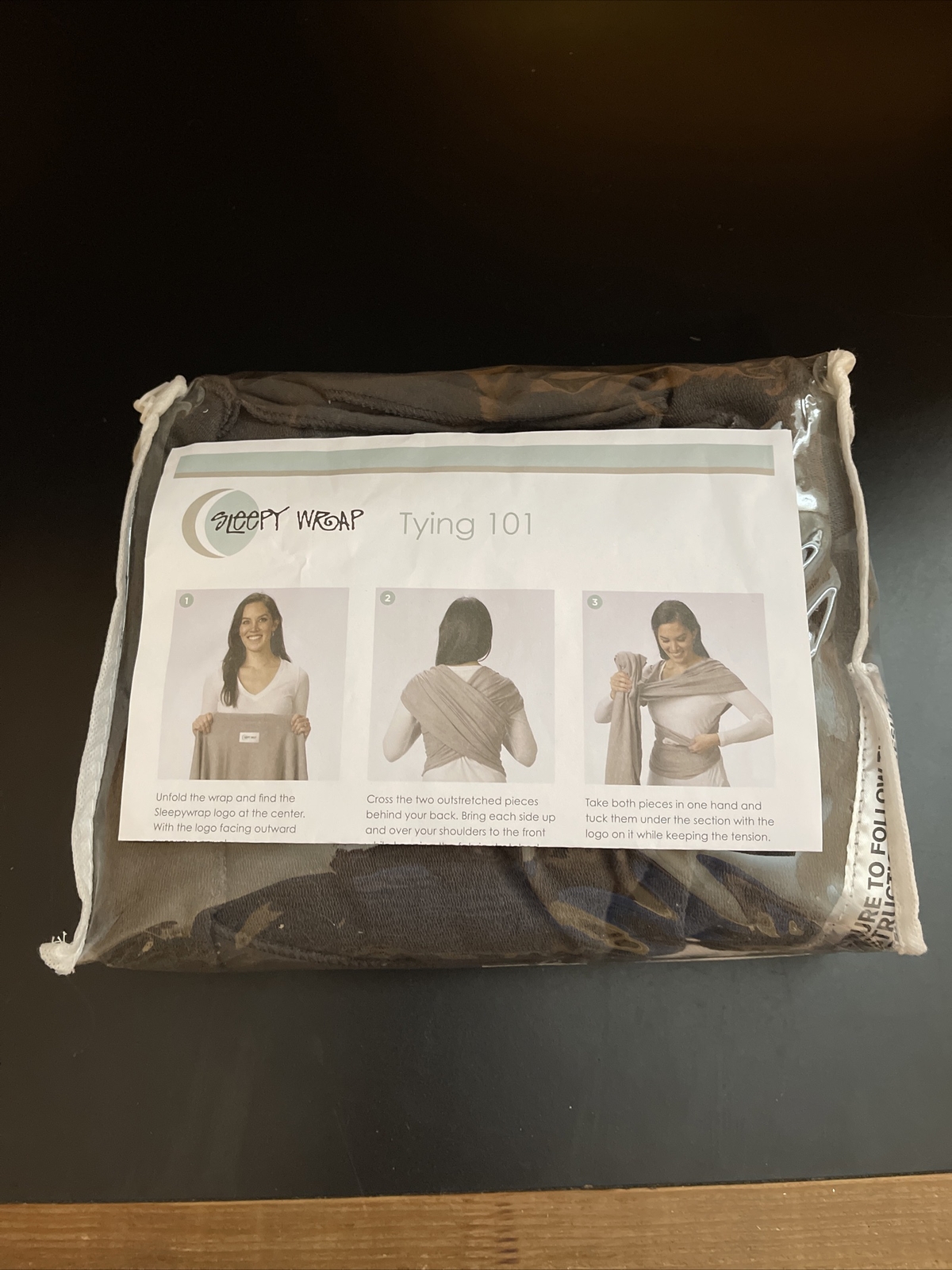 Sleepy Wrap Baby Carrier, Dark Grey Stretchy Ergo Sling from Newborns to 35lbs