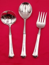 Cucchiaio casseruola manico sterling Chippendale by Towle, mestolo gravy e forchetta buffet