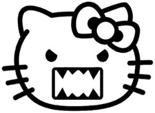 4x Hello Kitty Domo Kan Jdmvinyl Decalsticker For Carslaptops 4inx3in