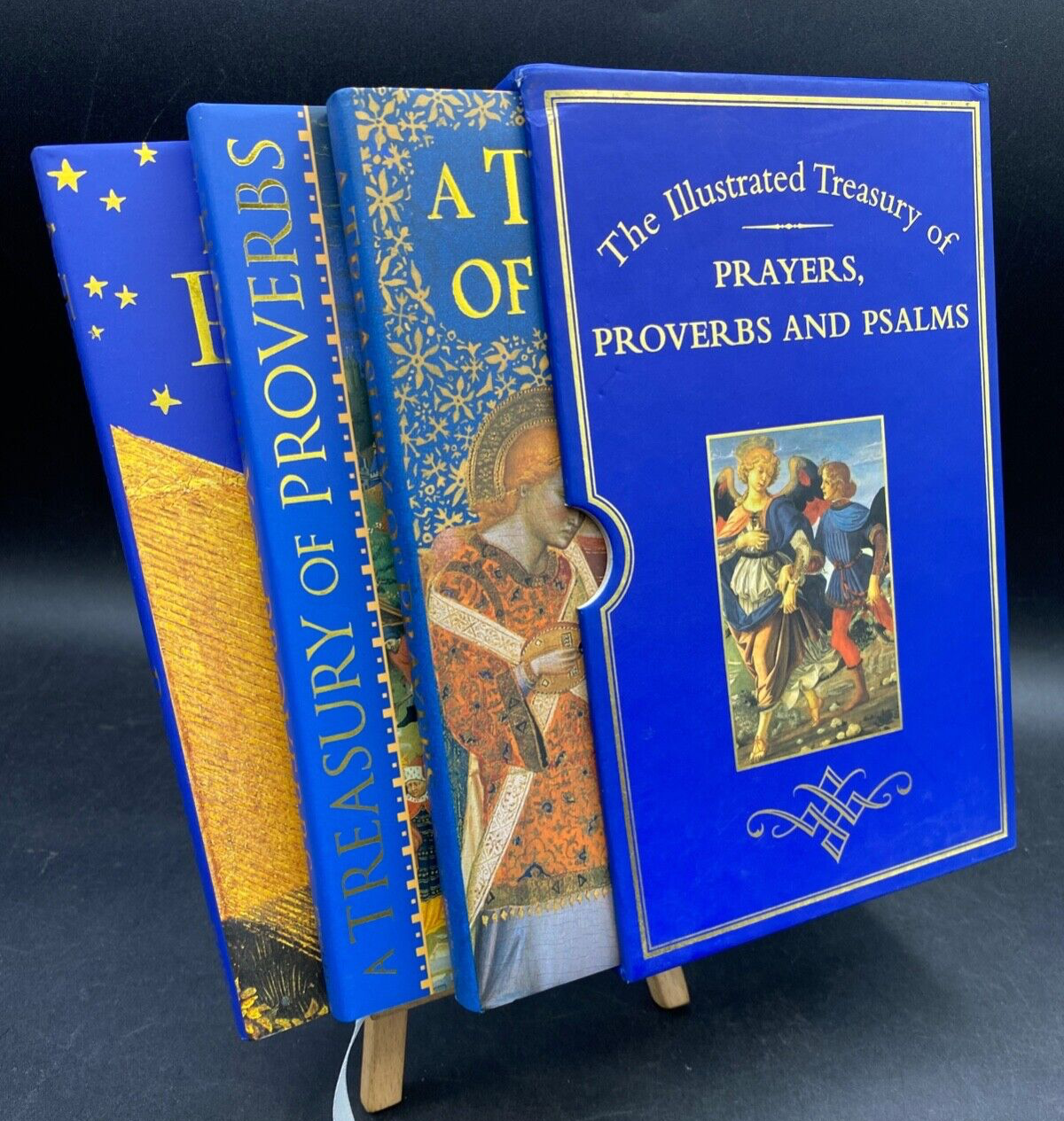Illustrated Treasury of Prayers Proverbs & Psalms Three HB Scriptures Slip Cover