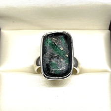 10 ct. Natural Colombian Emerald Ring  400 Value  .925 Silver