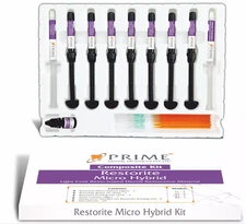 Prime Dental Micro Hybrid Light Cure resin Composite Materials Kit (Free Ship)
