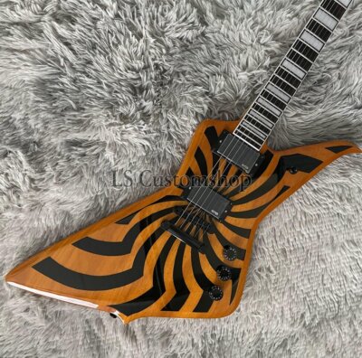 Solid Body Electric Guitar Wylde Audio Blood Eagle Buzzsaw Rawtop Maple Neck