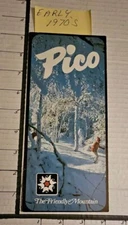 1970's PICO SKI AREA BROCHURE. EX+ - MINT. 