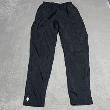 Vintage 90s Nike Track Sweatpants Womens Small Black Embroidered Swoosh