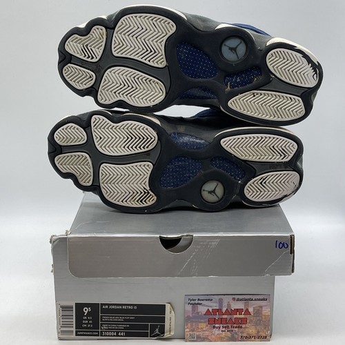 Size 9.5 - Air Jordan 13 Retro 2005 Flint Blue White Grey Suede (310004-441) - Picture 6 of 8