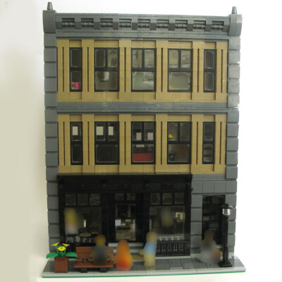 Modular Café 3-storey Building Model with Courtyard 2956 teile Spielzeug