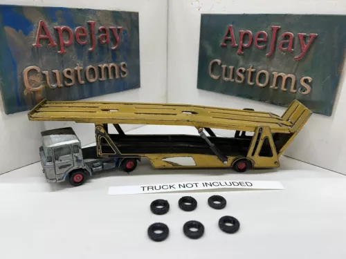 MATCHBOX King Size No. K-11 DAF Car Transporter 1969 Lesney (TIRES ONLY)