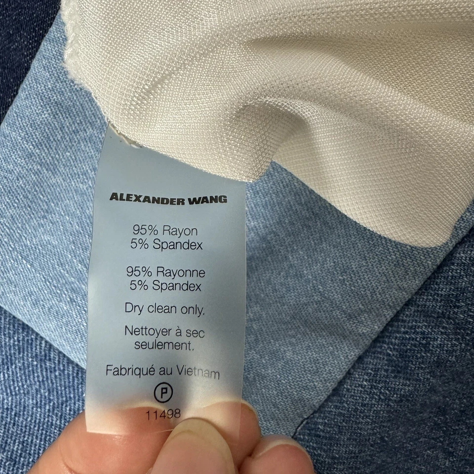 T Alexander Wang собранными в Рюш драпировки слоновой кости платье, контур тела приподнятые основы, S - Изображение 4 из 4