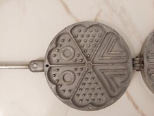 Forma de galletas 3D de aluminio vintage para hornear plancha prensa gofres galletas URSS