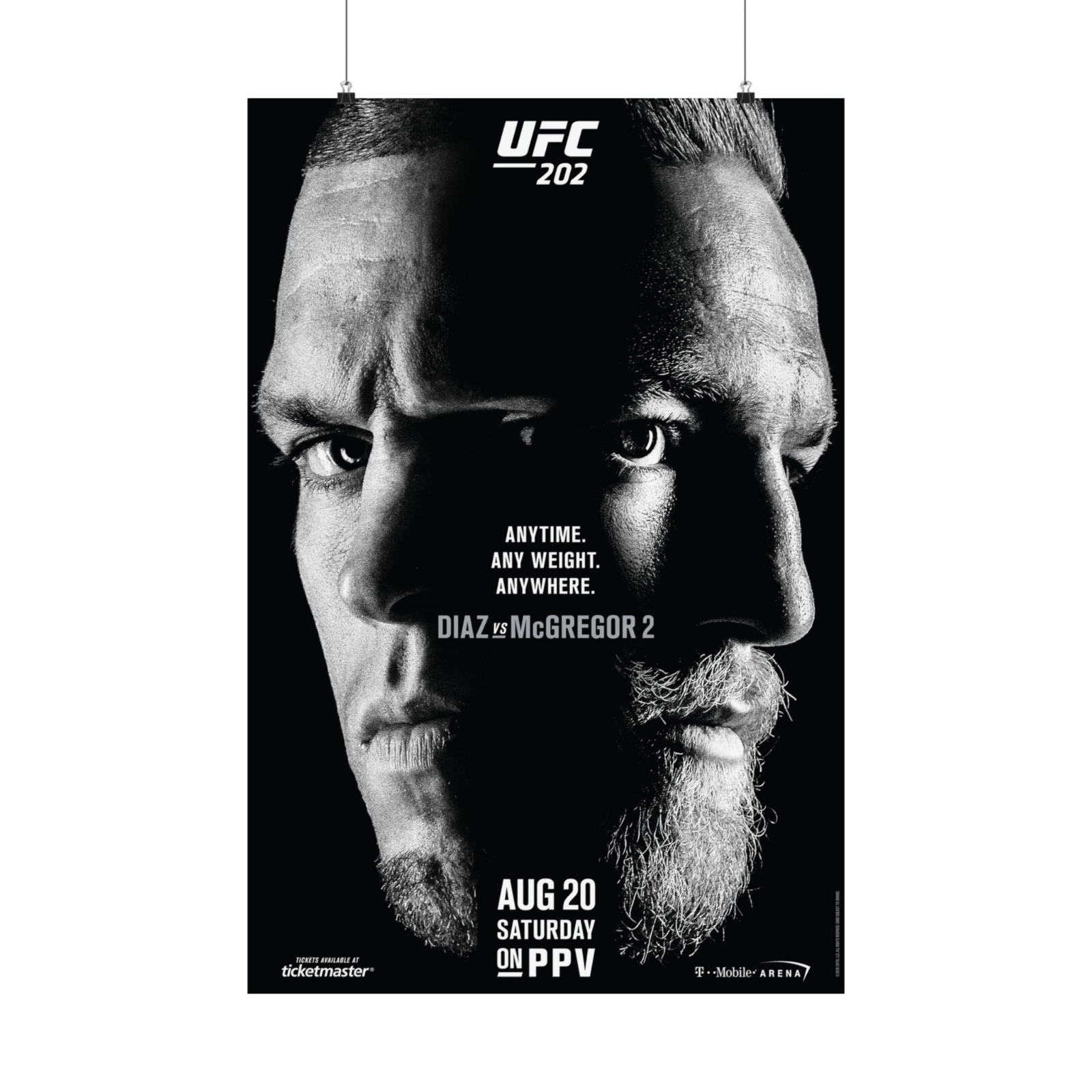 Ultra HD UFC 202 Official Diaz vs Mcgregor  Bedroom Art Digital Poster