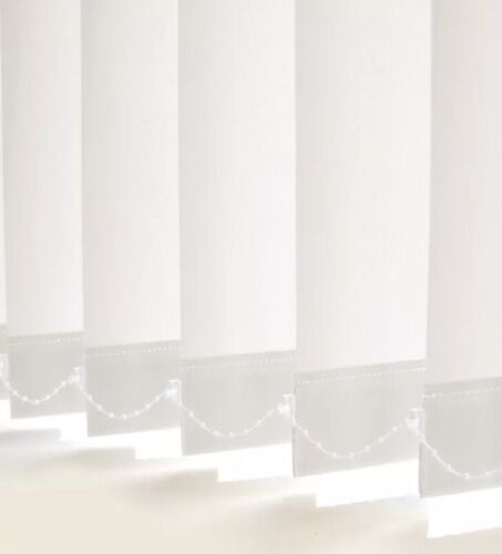 PREMIUM WHITE MADE TO MEASURE VERTICAL BLIND REPLACEMENT SLATS 89mm (3.5") WIDE - Photo 1/6