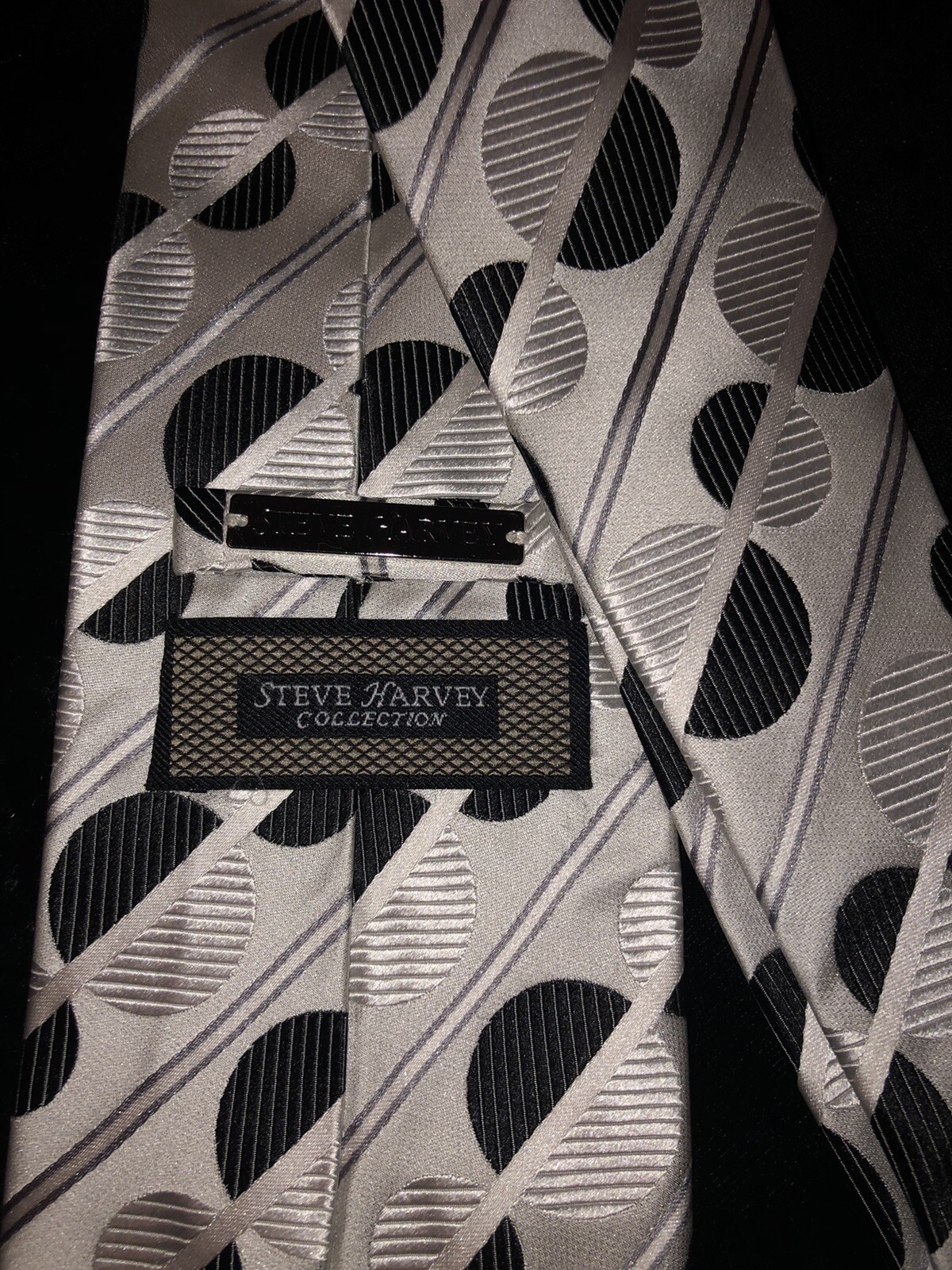 Steve Harvey tie collection black and white Gem