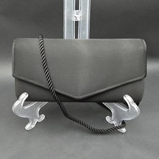Vintage Lord Taylor Satin Evening bag Clutch Purse Black
