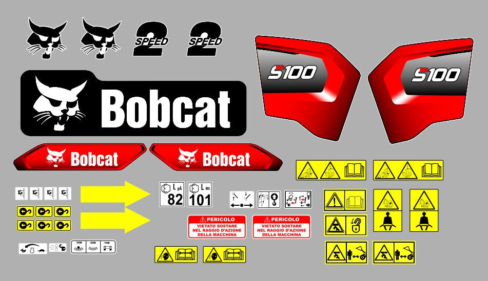 Bobcat S100 Adhesivos Completo Kit